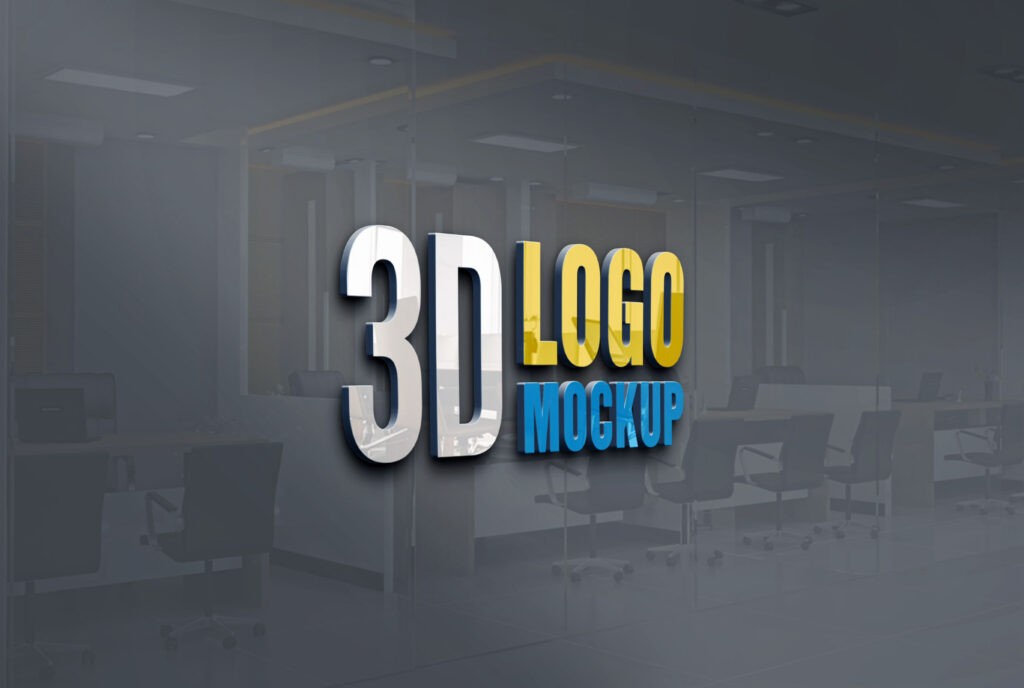 New 3D Logo Mockup PSD Free Download | Logo Mockup